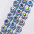 Wholesale single row plastic banding rhinestone trimming, diamond rhinestone ribbon for decorating